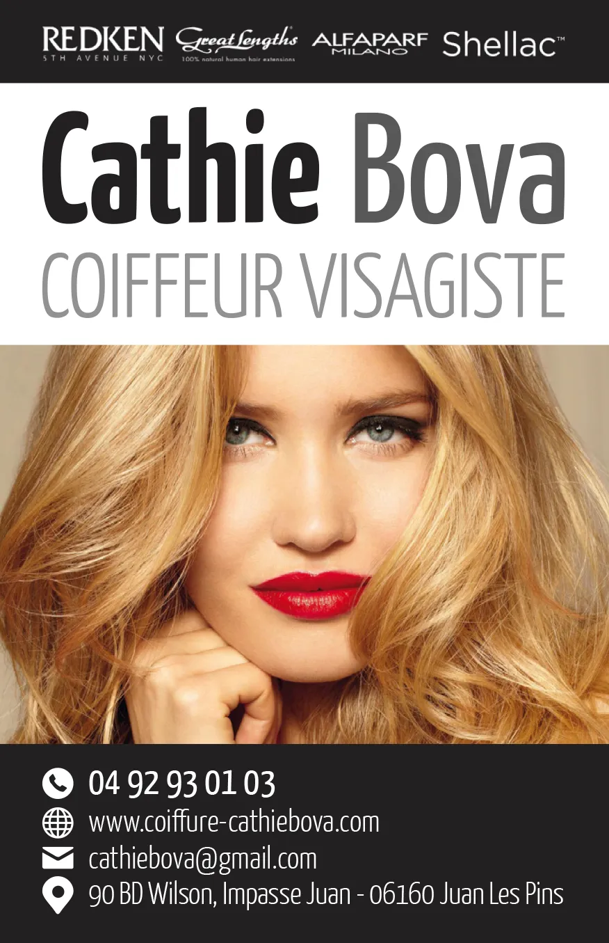 Support de communication - Cathie Bova créé par e-Link Multimédia - création de sites web à Antibes