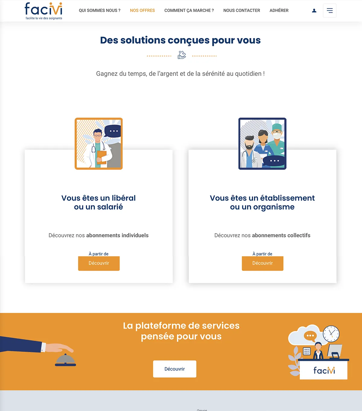 Web design - Facivi créé par e-Link Multimédia - création de sites web à Antibes