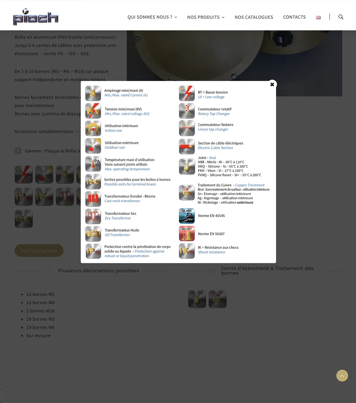 Site vitrine - Pioch, catalogue de produits en ligne - e-Link Multimédia - création de sites web à Antibes