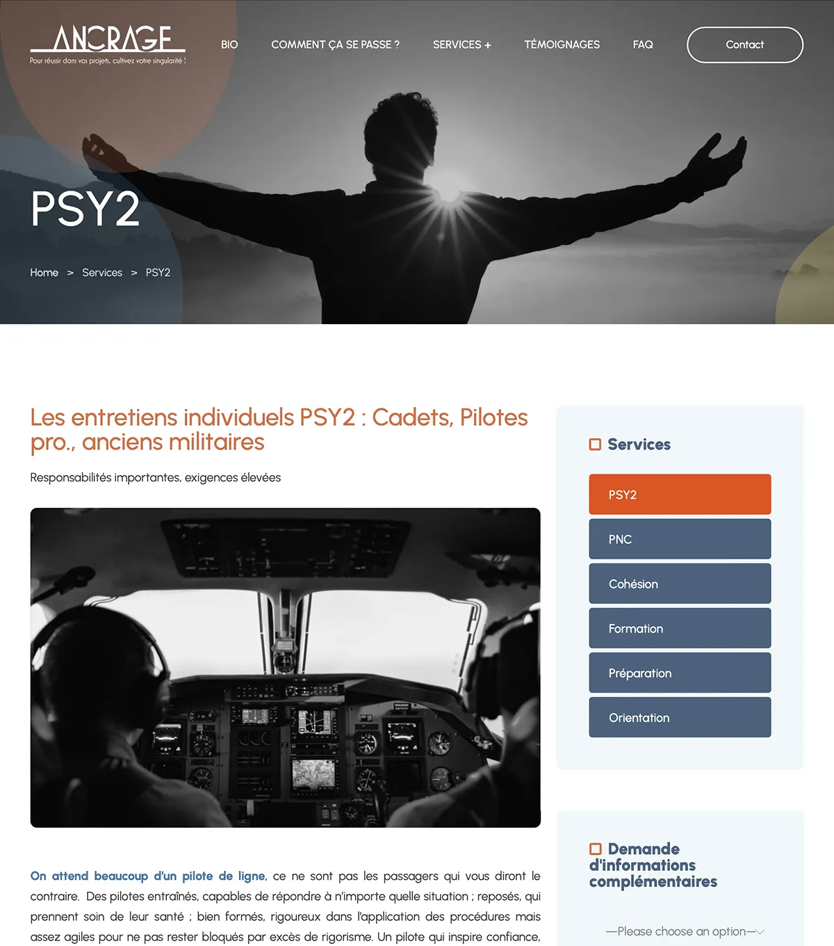 Site vitrine - Ancrage - e-Link Multimédia - Web design, création de sites web à Antibes