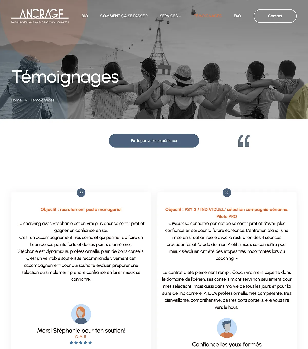 Site vitrine - Ancrage - e-Link Multimédia - Web design, création de sites web à Antibes