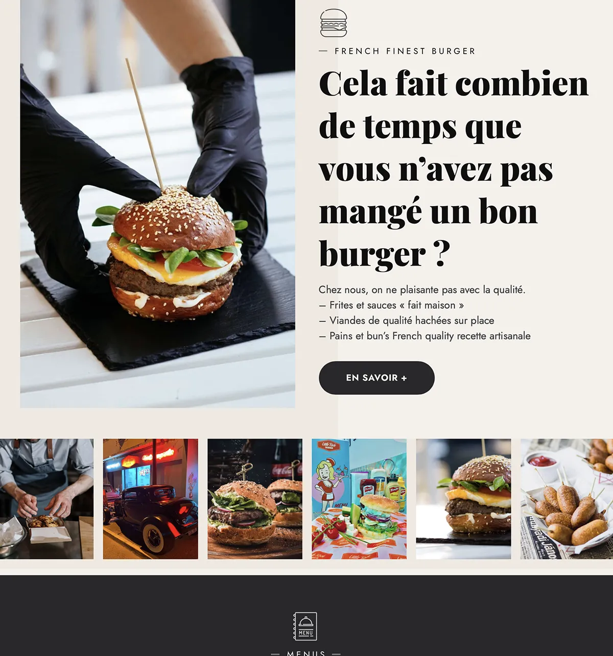 Site vitrine - Little Rock Diner - e-Link Multimédia création de sites web à Antibes