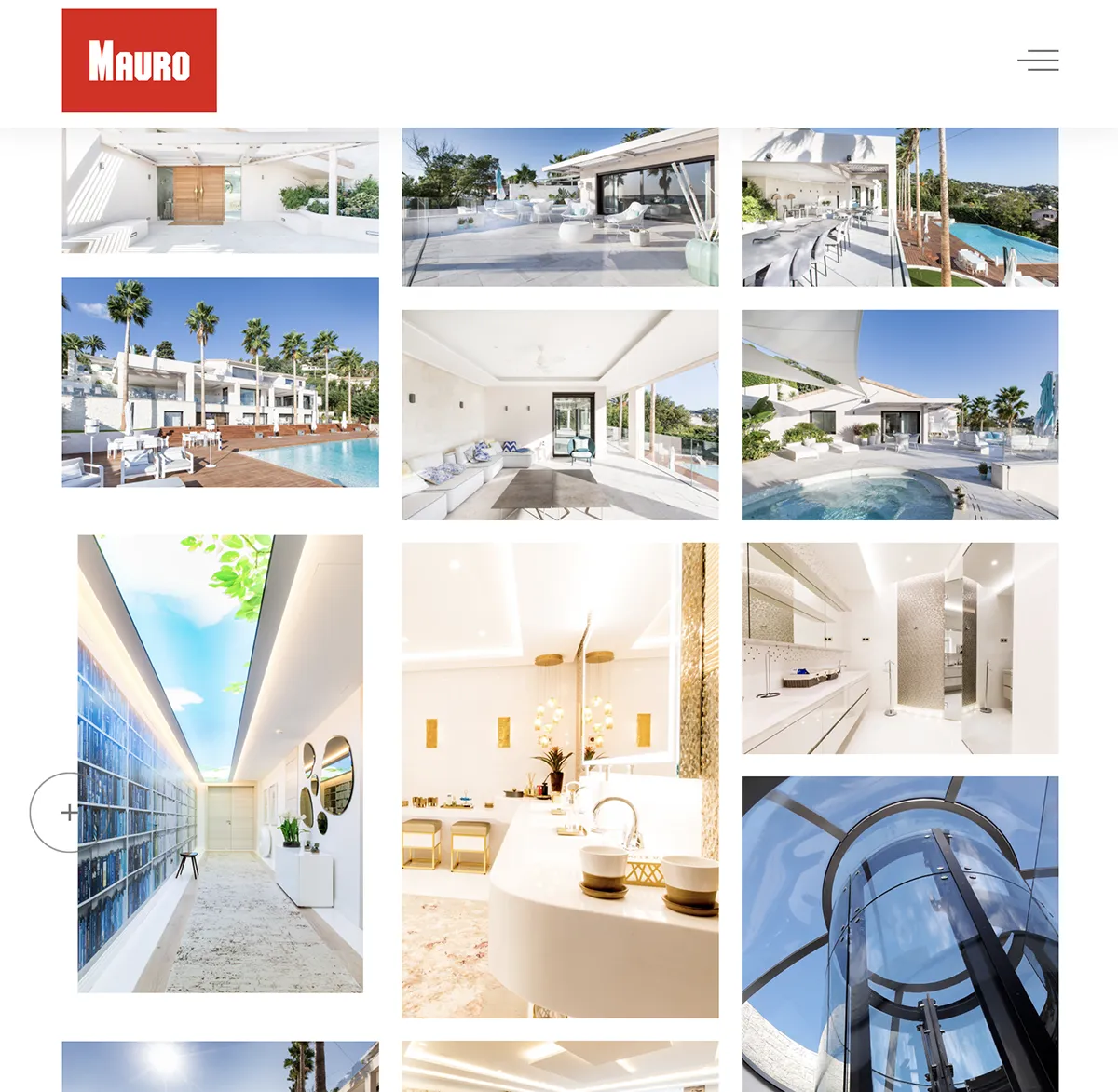 Site vitrine - Mauro & associés, réalisation de villa de luxe - créé par e-Link Multimédia création de sites web à Antibes