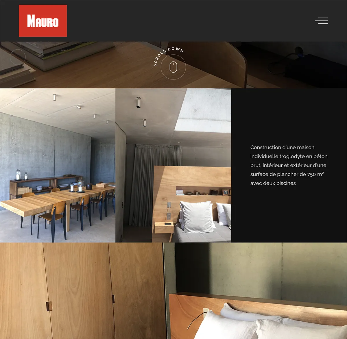 Site vitrine - Mauro & associés, réalisation de villa de luxe - créé par e-Link Multimédia création de sites web à Antibes