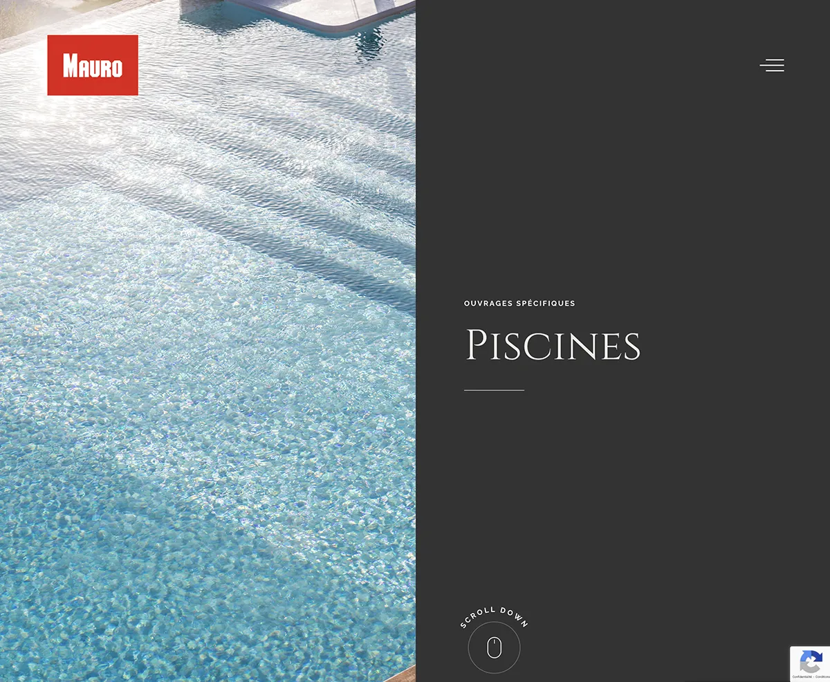 Site vitrine - Mauro & associés, réalisation de villa de luxe - créé par e-Link Multimédia création de sites web à Antibes