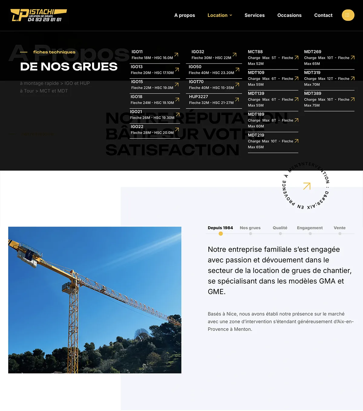 Site vitrine - Pistachi - e-Link Multimédia - Web design, création de sites web à Antibes