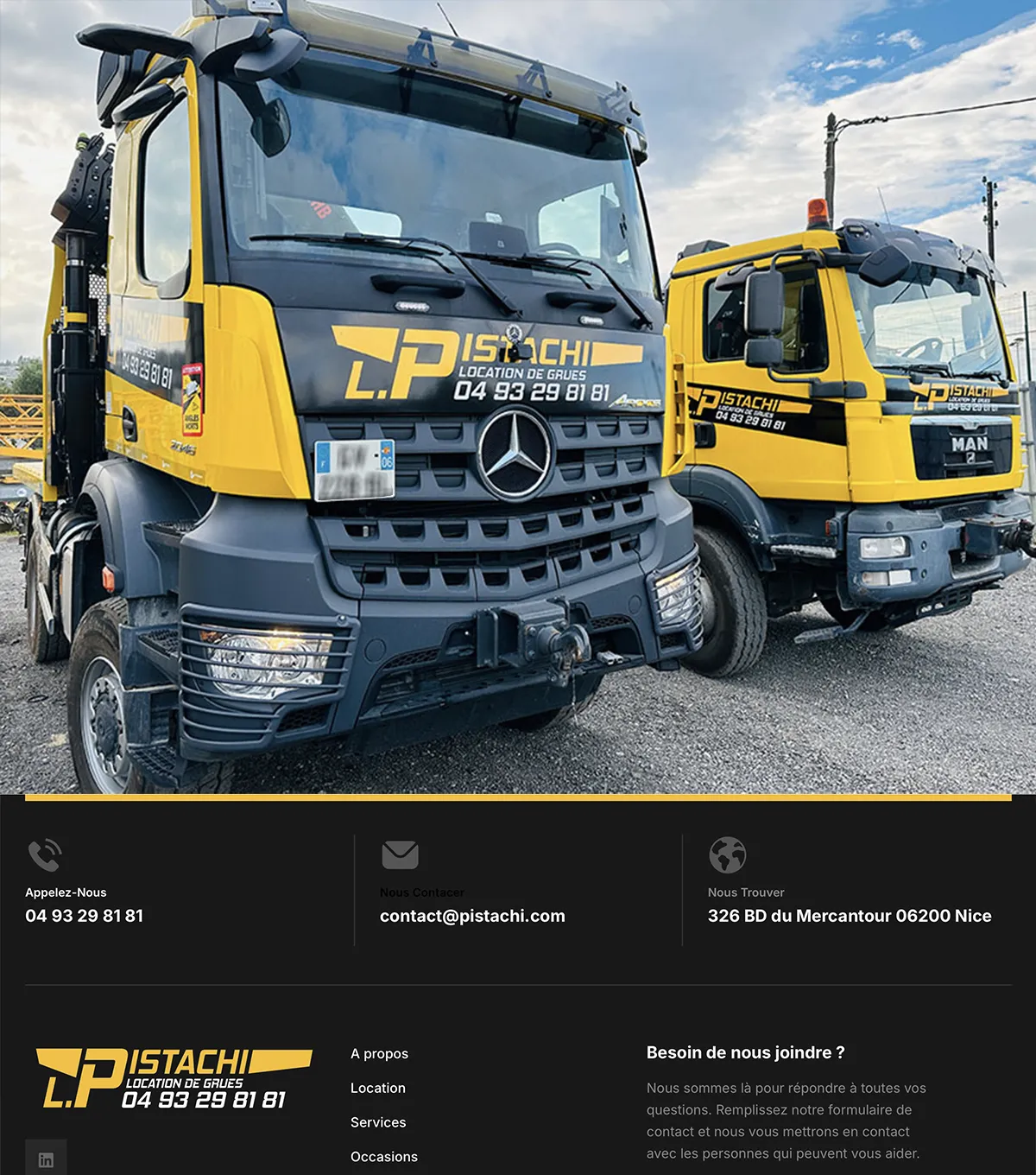 Site vitrine - Pistachi - e-Link Multimédia - Web design, création de sites web à Antibes