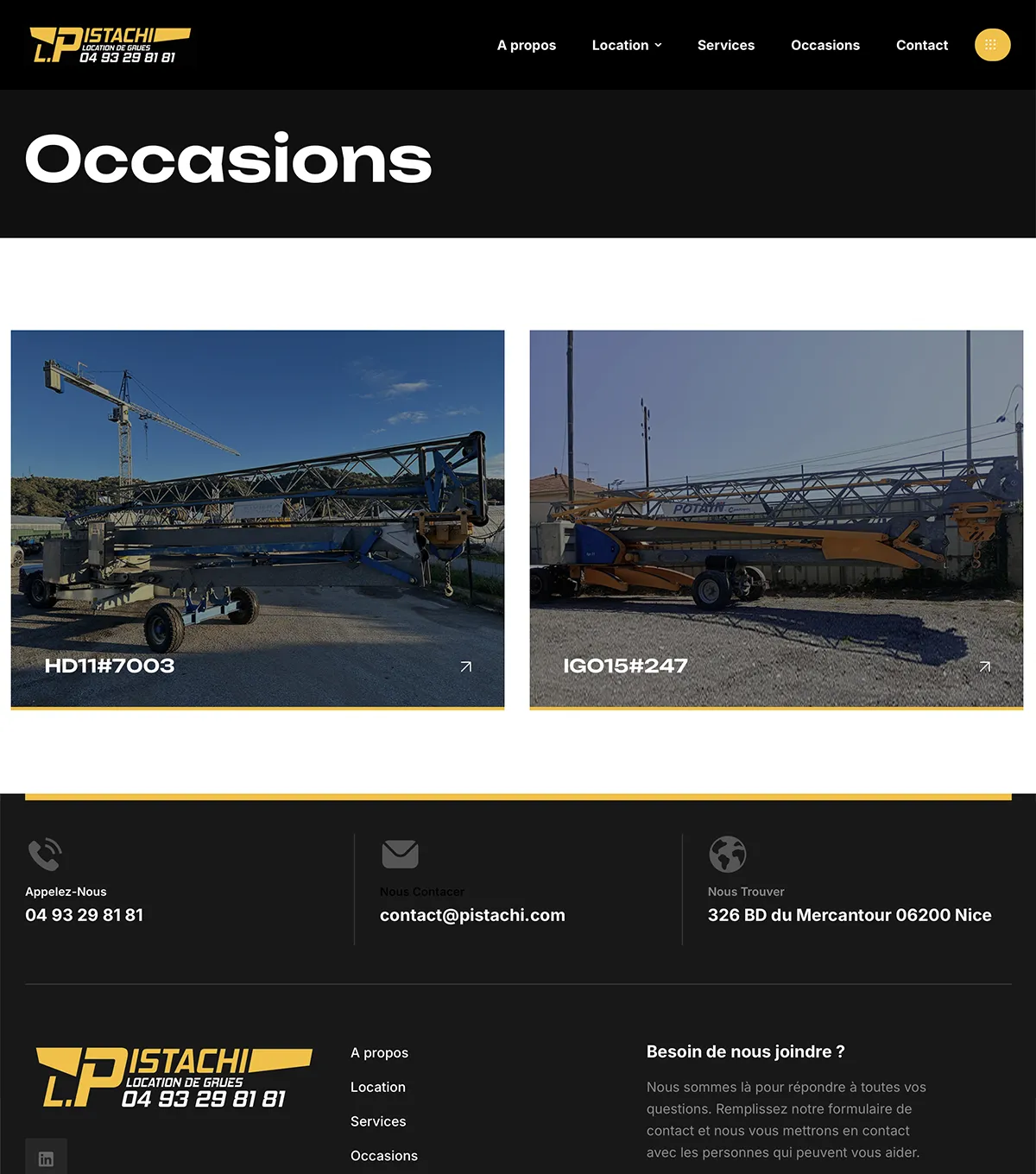 Site vitrine - Pistachi - e-Link Multimédia - Web design, création de sites web à Antibes