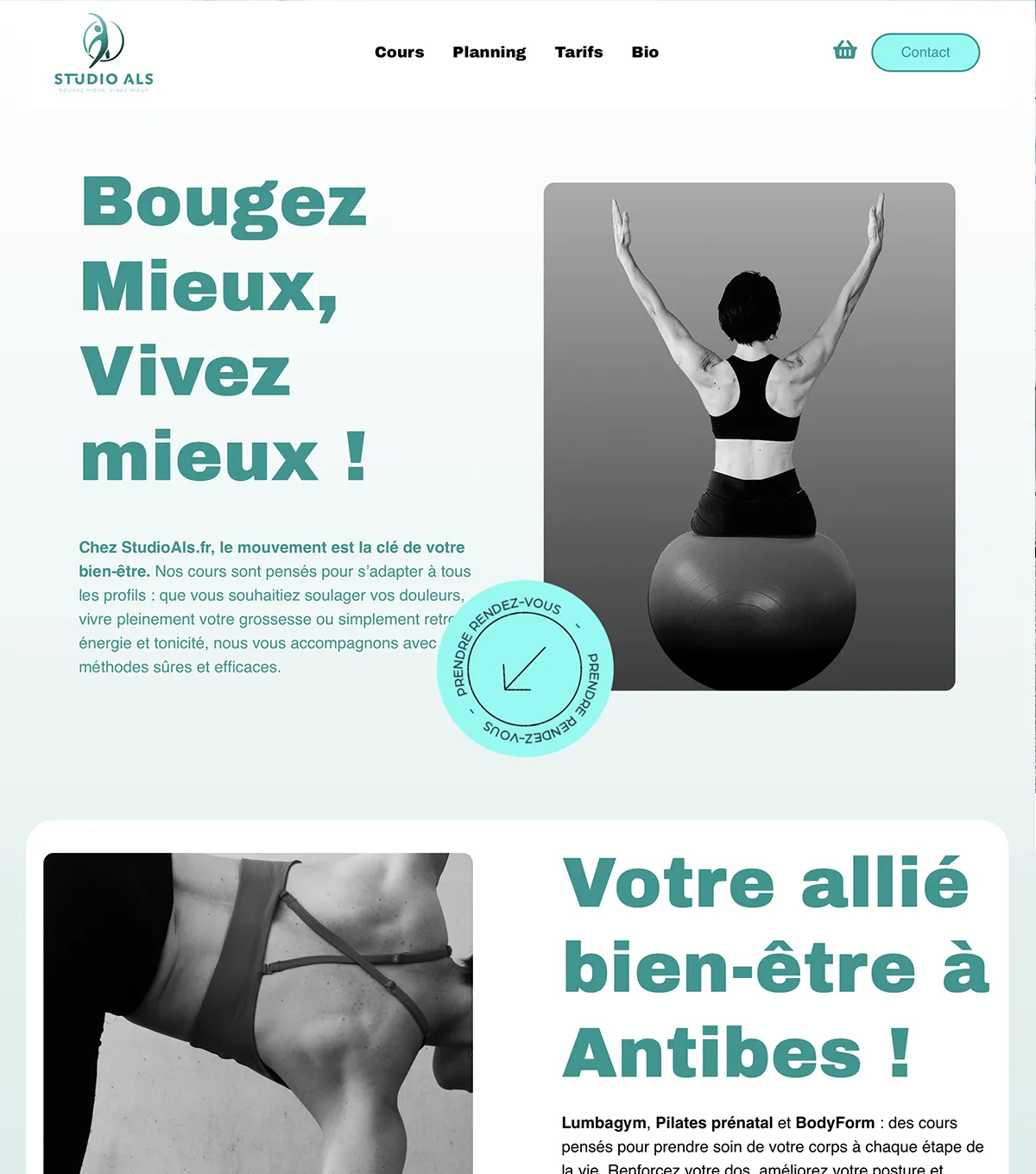 Site vitrine - Studio ALS - e-Link Multimédia - Web design, création de sites web à Antibes