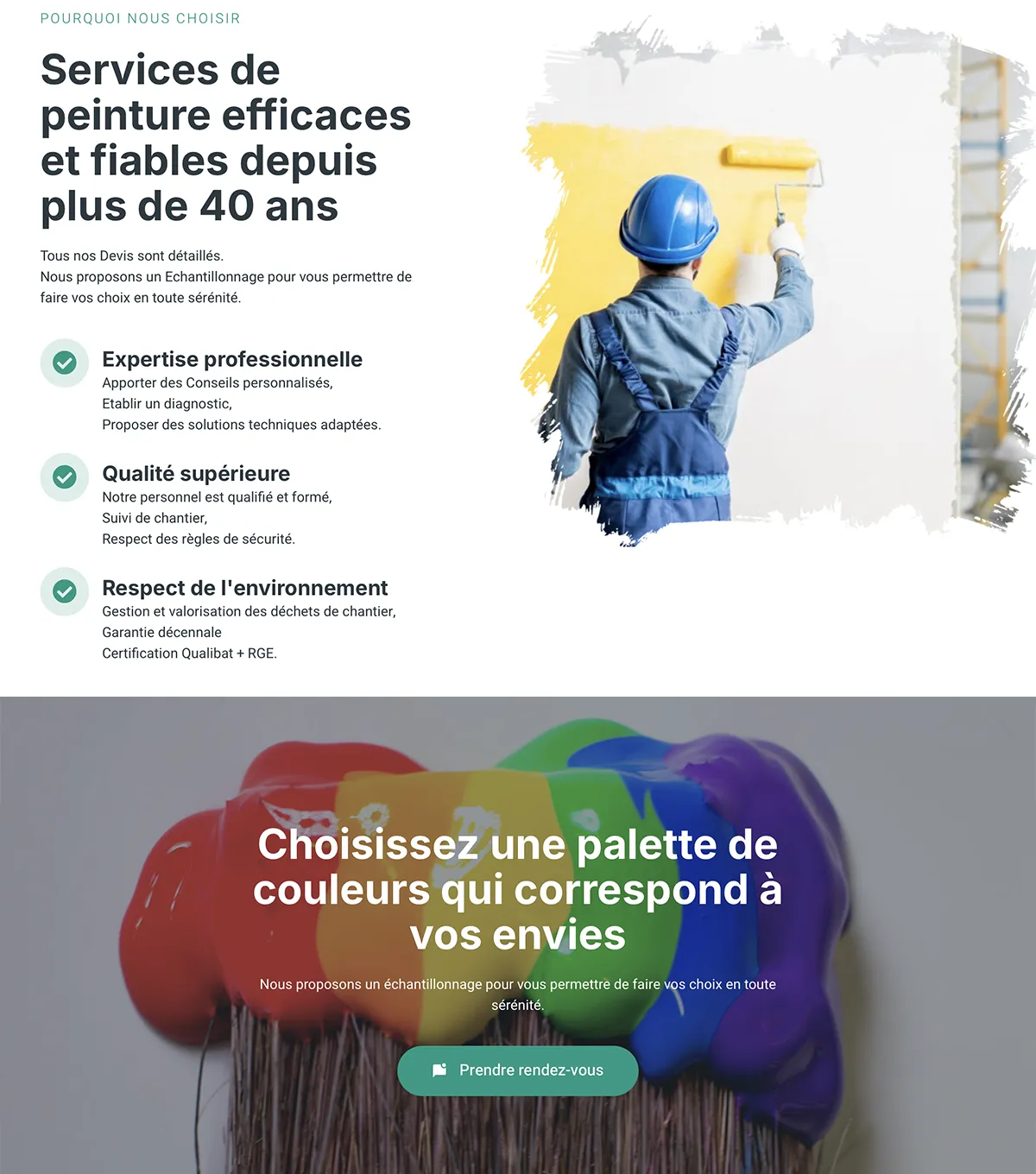 Site internet - Technicolor Peintures - e-Link Multimédia - Web design, création de sites web à Antibes